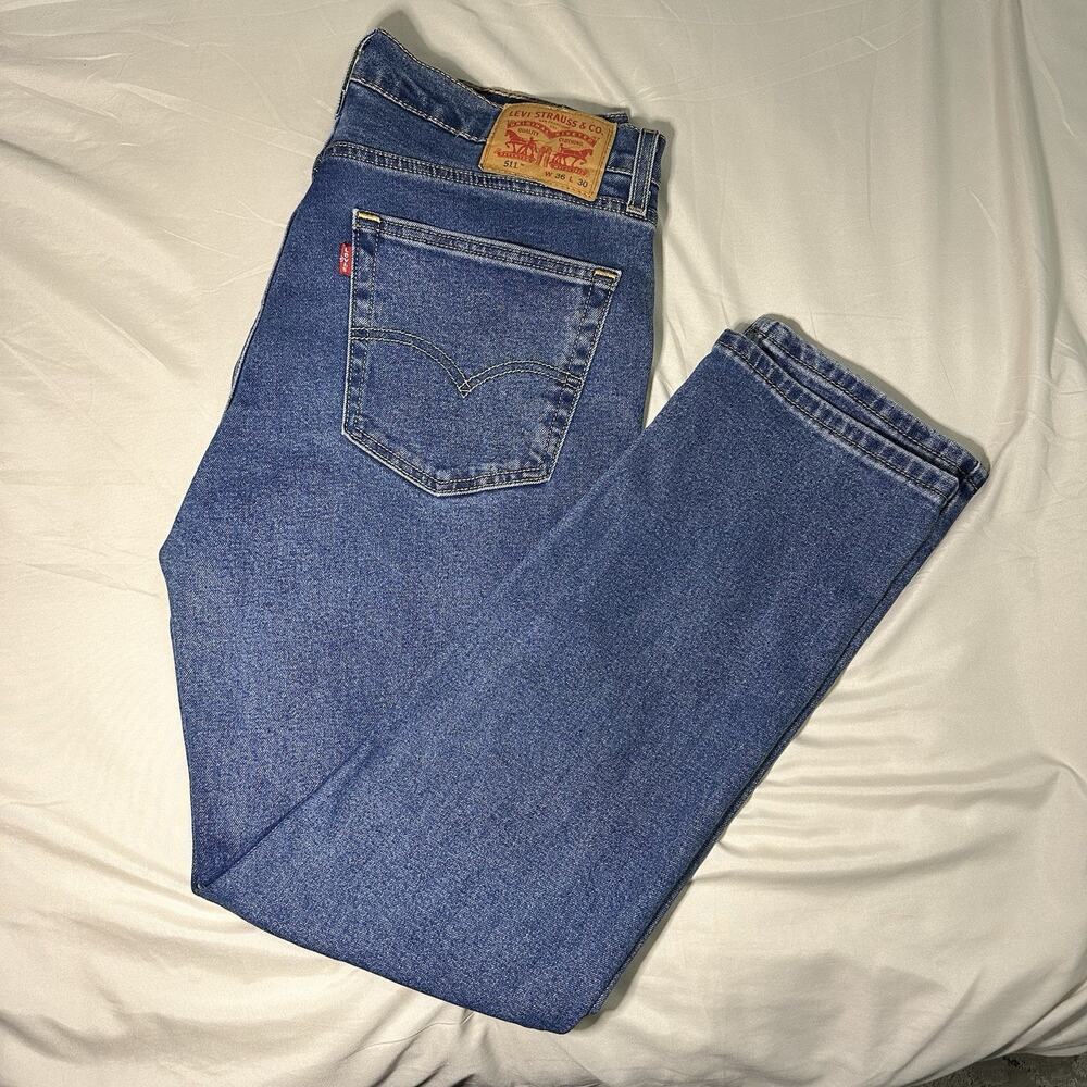 Levi’s 511 Men’s Blue Jeans 36x32 Medium Wash Denim Pants Classic 5 Pocket